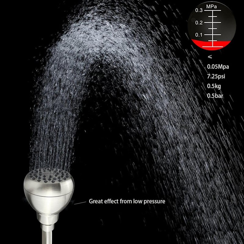 Nuodan High Pressure Shower Head - Powerful Bathroom Pressure Boosting Showerhead - Perfect Universal Replacement for Rain Shower Heads(Brushed Nickel) - Image 2